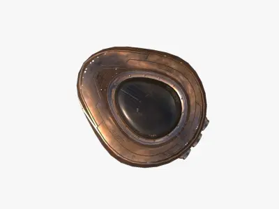 Alien Spaceship UFO C06 Copper - Sci Fi Spacecraft Design Low-poly 3D model