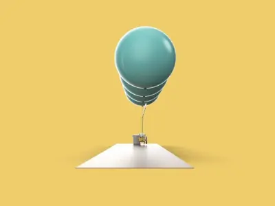 HYDROGEN HELIUM BALLOON PESTICIDE SPRAYER AGRICULTURAL FARMS 3D model