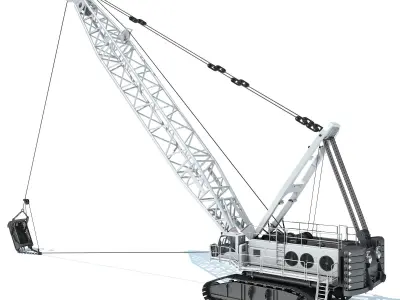 Dragline Excavator Mining Construction Machinery 3D model