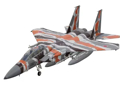 F-15J Eagle Japan Air Self Defense Force Low-poly 3D model