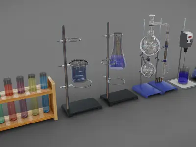 Chemistry Tools  Low-poly 3D model