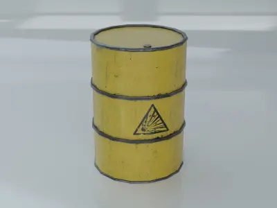Resources Pack - Barrels Low-poly 3D model