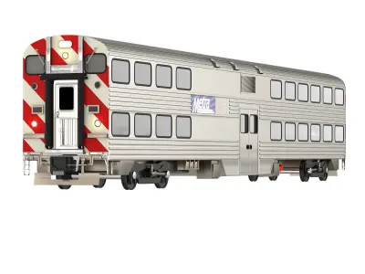 Metra Chicago train 3D model