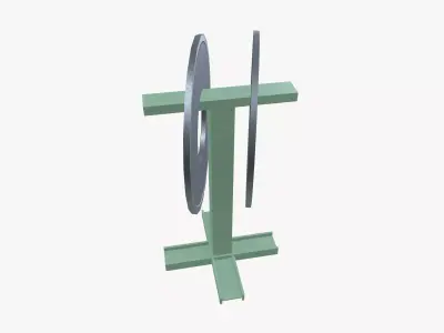 Steel Plate Hanging Stand Low-poly 3D model
