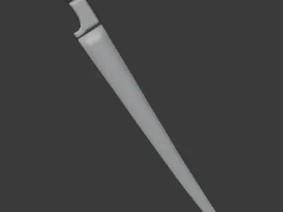 Charay sword with golden handle 3D model