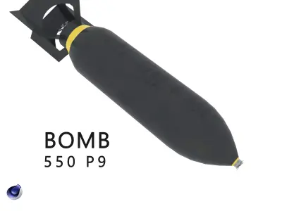 bomb 550 World War II Free low-poly 3D model