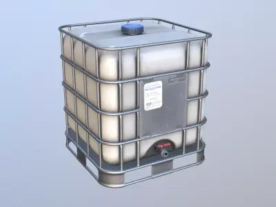 Water tank container Low-poly 3D model