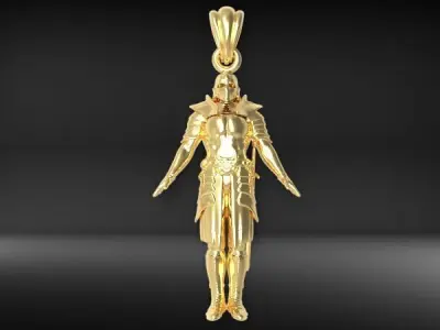 Knight in Shining Armour Pendant 3D print model purchase