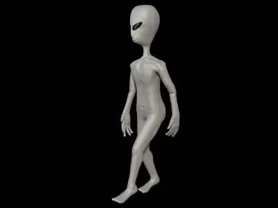Alien Grey Low-poly 3D model buy