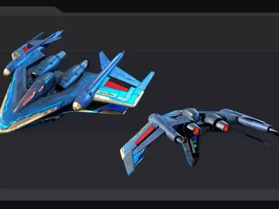 BB4 - GUARDIAN Fighter Low-poly 3D model