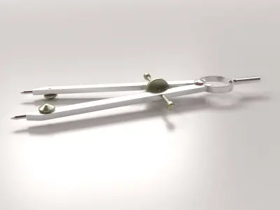 Compasses metal compass 3D model