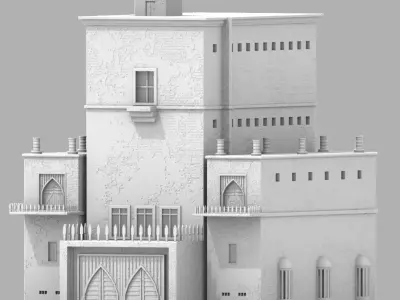 medieval Castle Low-poly 3D model