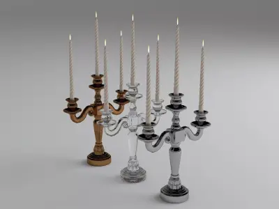 Classic candlestick 3D model