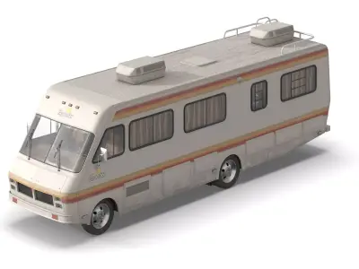 Breaking Bad RV Fleetwood Bounder 1986 Rigged for Cinema 4D 3D model