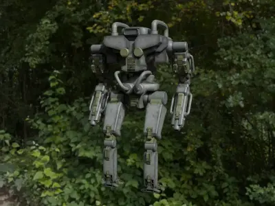 Mecha - Prototype 002 Low-poly 3D model