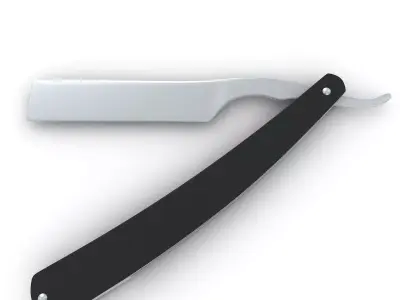 straight razor 3D model