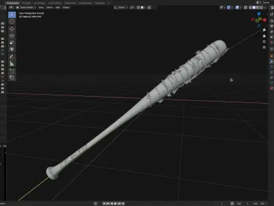 Post-Apocalyptic Razorwire Bat 3D model