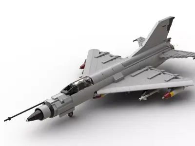MocBricks3D - Lego MIG-21 Fishbed Jet Fighter Aircraft 3D print model