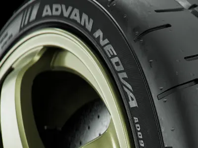 Yokohama Advan Neova AD9 255 35 R18 3D model