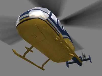 Bo105 V3 Helicopter Low-poly 3D model