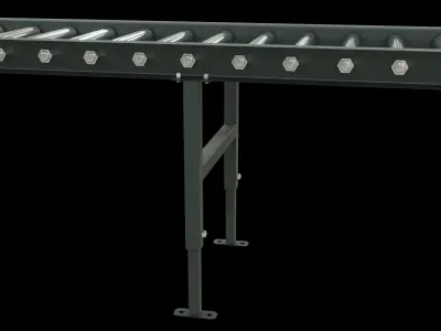 Horizontal Rollers Conveyor 3D model