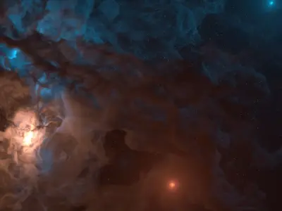 Chaotic Nebula Space for Blender 3D model