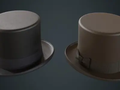 Top Hat 2A Low-poly 3D model