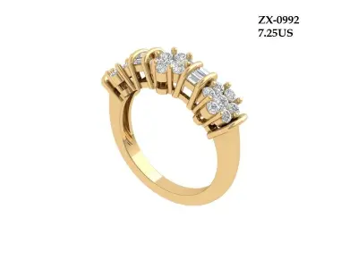 Solitaire Engagement Ring 3D print model 86