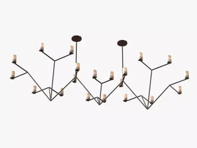 Custom made ceiling lamp 3D model