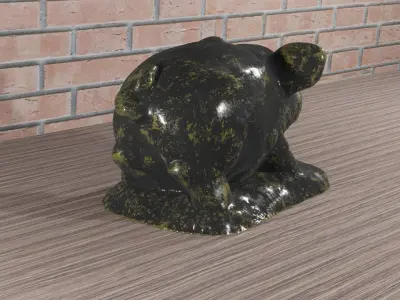 High-resolution Stone - Pig  3D model