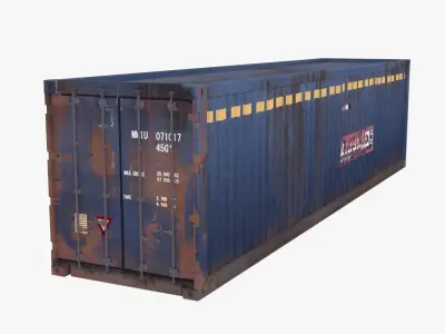 Container shipping Low-poly 3D model buy