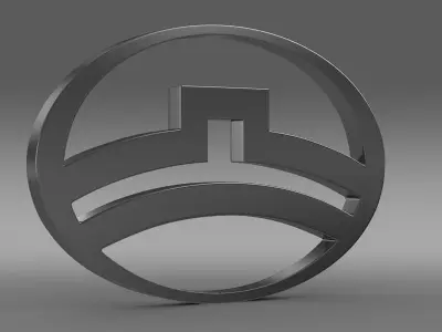 great wall logo 3D model by Sergey