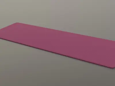PBR Yoga Mat - Pink Low-poly 3D model