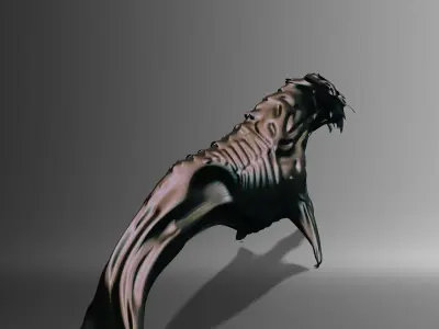 Disturbing Sea Creature Low-poly 3D model