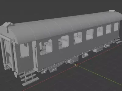 H0 1-87 scale Umbauwagen B3yg 2nd class 3D print model
