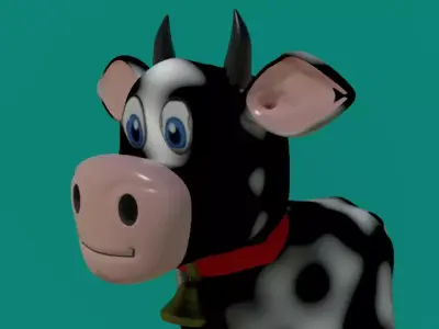 cartoon cow Free 3D model