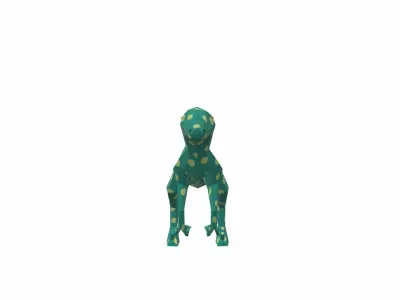 Dinosaur Cartoon - 03 Low-poly 3D model