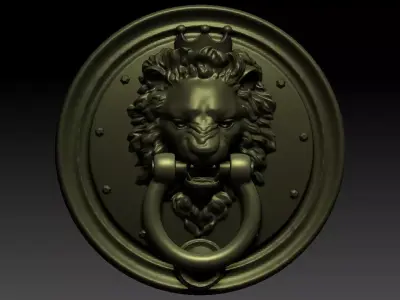 Lion Head Door Knocker  3D print model