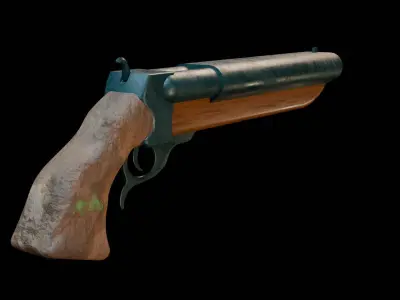 Shotgun Low-poly 3D model purchase