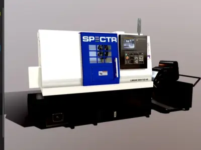 SPECTR TC-M processing center Low-poly 3D model