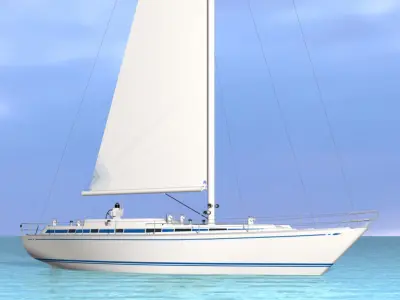 Swan 55 Sailboat 3D model