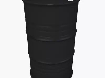 Metal Barrel Clean black 3D model