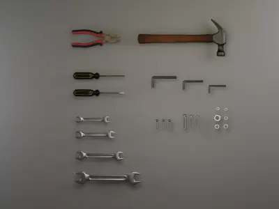 PBR Tools Pack Game Ready Low-poly 3D model
