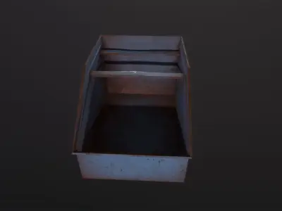 Metal Box 3D Model Low-poly 3D model