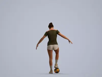 00504Beatrice003 - Adult Caucasian woman exercising in athletic 3D model