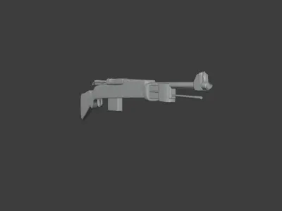 Hunting Rifle Untextured 3D model