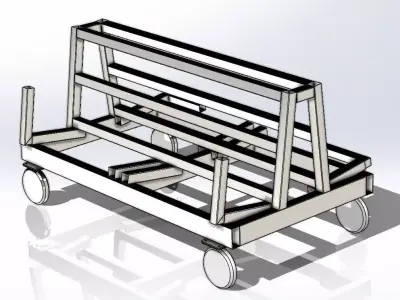 The Glass Racking Trolley 3D model