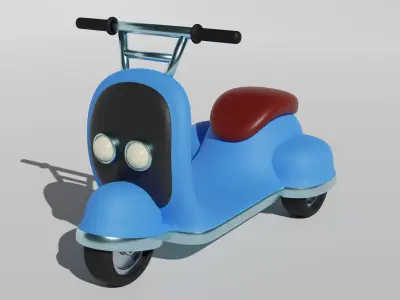 Two difference Scooters for games Low-poly 3D model