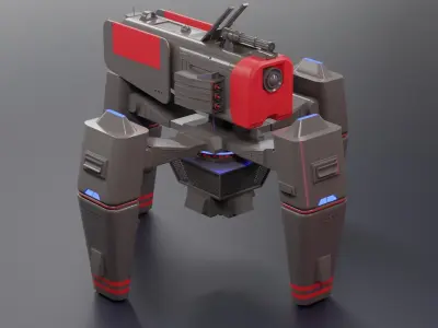 Battle walker Free low-poly 3D model
