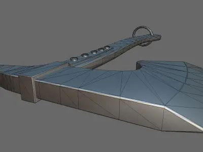Boarding Hatchet Low-poly 3D model